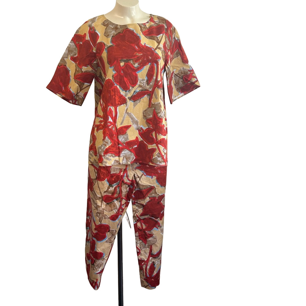 COS art to wear Red Cream suit sz 8 NWOT